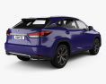 Lexus RX hybrid Executive 2022 3D-Modell Rückansicht