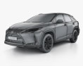 Lexus RX 混合動力 Executive 2022 3D模型 wire render