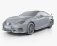 Lexus RC F-Track Edition US-spec 2022 3d model clay render