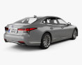Lexus LS ibrido 2023 Modello 3D vista posteriore
