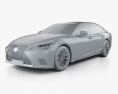 Lexus LS hybrid 2023 3D-Modell clay render