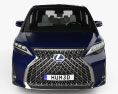Lexus LM hybrid with HQ interior 2022 3d model front view