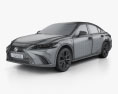 Lexus ES 2024 3D模型 wire render