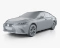 Lexus ES 2024 3D модель clay render