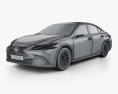 Lexus ES hybrid 2024 3d model wire render