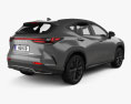 Lexus NX F Sport hybrid 2024 3D-Modell Rückansicht