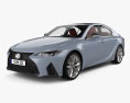 Lexus IS F-Sport mit Innenraum 2024 3D-Modell