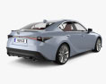 Lexus IS F-Sport mit Innenraum 2024 3D-Modell Rückansicht