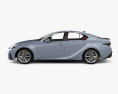 Lexus IS F-Sport mit Innenraum 2024 3D-Modell Seitenansicht