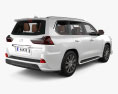 Lexus LX Sport Package US-spec mit Innenraum 2022 3D-Modell Rückansicht
