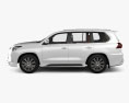 Lexus LX Sport Package US-spec with HQ interior 2022 3d model side view