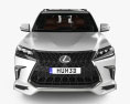 Lexus LX Sport Package US-spec with HQ interior 2022 3d model front view