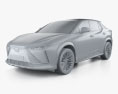 Lexus RZ 450e 2024 Modelo 3D clay render