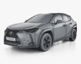 Lexus UX electric Premium 2023 Modello 3D wire render