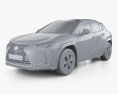 Lexus UX electric Premium 2023 3D модель clay render