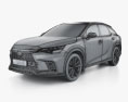 Lexus RX hybrid F Sport 2024 Modello 3D wire render