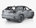 Lexus RX гібрид з детальним інтер'єром 2019 3D модель