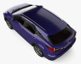 Lexus RX гібрид з детальним інтер'єром 2019 3D модель top view