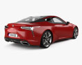 Lexus LC 500 with HQ interior 2020 3d model back view