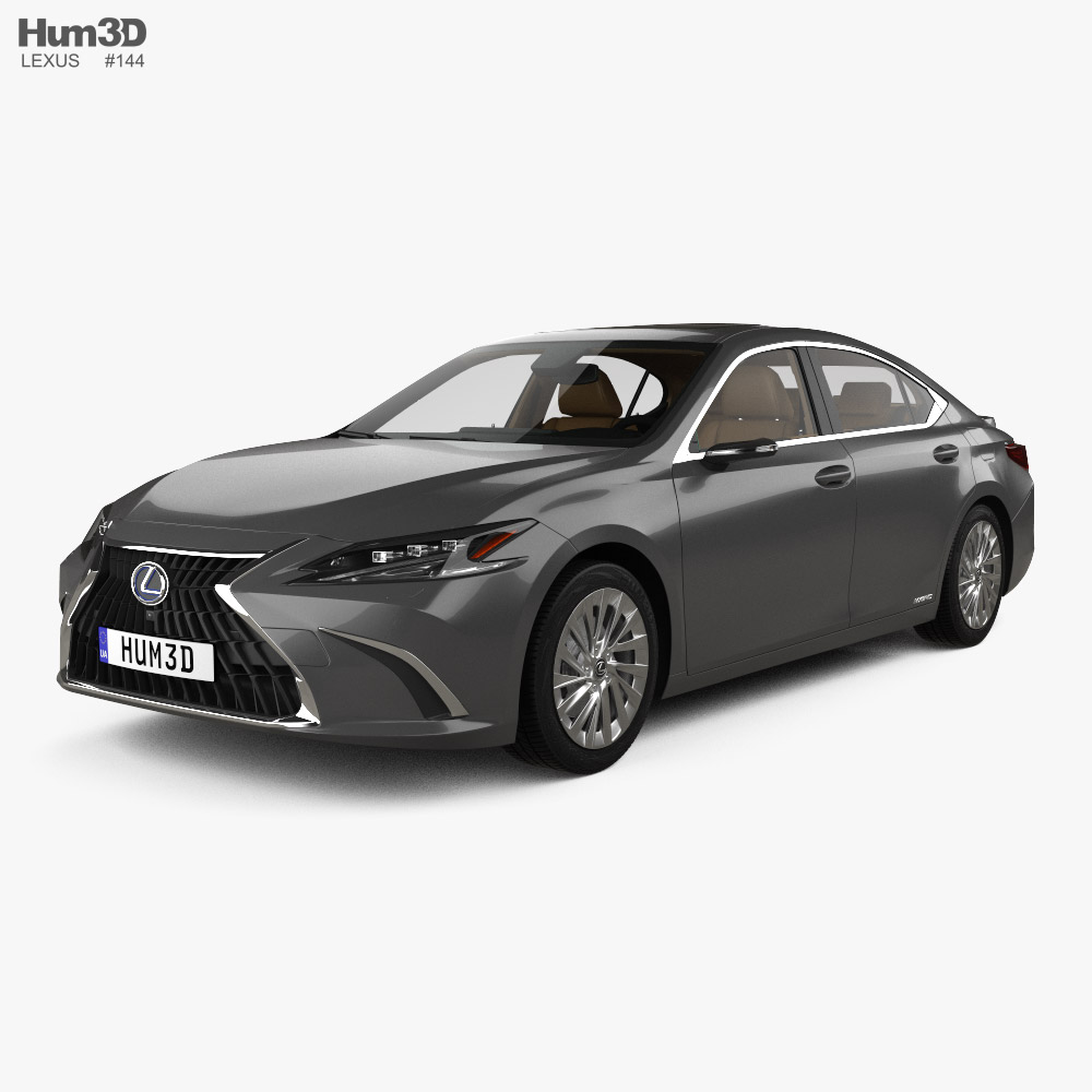 Lexus ES hybrid mit Innenraum 2021 3D-Modell