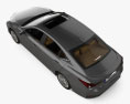 Lexus ES hybride avec Intérieur 2024 Modèle 3d vue du dessus