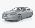 Lexus ES hybride avec Intérieur 2024 Modèle 3d clay render