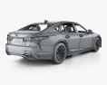 Lexus LS ハイブリッ インテリアと 2024 3Dモデル