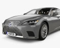 Lexus LS hybrid mit Innenraum 2024 3D-Modell