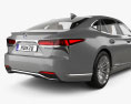 Lexus LS гібрид з детальним інтер'єром 2024 3D модель