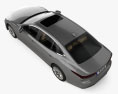 Lexus LS hybrid mit Innenraum 2024 3D-Modell Draufsicht