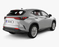 Lexus NX F Sport гибрид с детальным интерьером 2024 3D модель back view