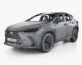 Lexus NX F Sport 하이브리드 인테리어 가 있는 2024 3D 모델  wire render