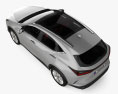 Lexus NX F Sport hybrid mit Innenraum 2024 3D-Modell Draufsicht
