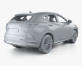 Lexus NX F Sport hybrid mit Innenraum 2024 3D-Modell
