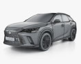 Lexus RX Premium 2024 3D模型 wire render