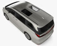 Lexus LM híbrido 2024 Modelo 3D vista superior