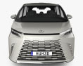 Lexus LM ibrido 2024 Modello 3D vista frontale