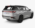 Lexus TX hybrid F Sport US-spec 2024 3D-Modell Rückansicht