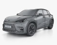Lexus LBX Cool 2024 3D模型 wire render