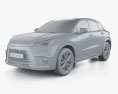 Lexus LBX Cool 2024 3d model clay render