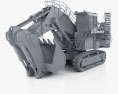 Liebherr R9400 Bagger 2018 3D-Modell clay render
