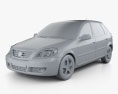 Lifan Breez (521) hatchback 2014 Modello 3D clay render