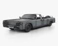Lincoln Continental X-100 1961 3Dモデル wire render