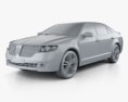Lincoln MKZ 2013 3D模型 clay render