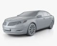 Lincoln MKS 2016 3Dモデル clay render