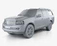 Lincoln Navigator (U326) 2015 3D-Modell clay render