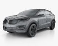 Lincoln MKC Concept 2016 3d model wire render