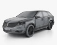 Lincoln MKT 2016 3D 모델  wire render