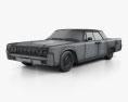 Lincoln Continental convertible 1964 3d model wire render