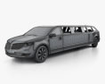 Lincoln MKT Royale Лімузин 2014 3D модель wire render